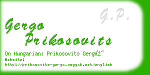 gergo prikosovits business card